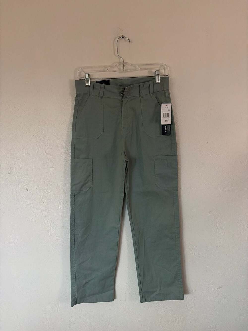 Pink Velvet Girls Sage Green Cargo Utility Pants, Size 14 — NWT
